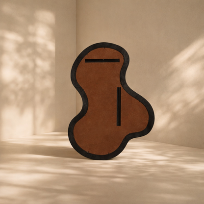 Oblique Acacia Wood Mirror