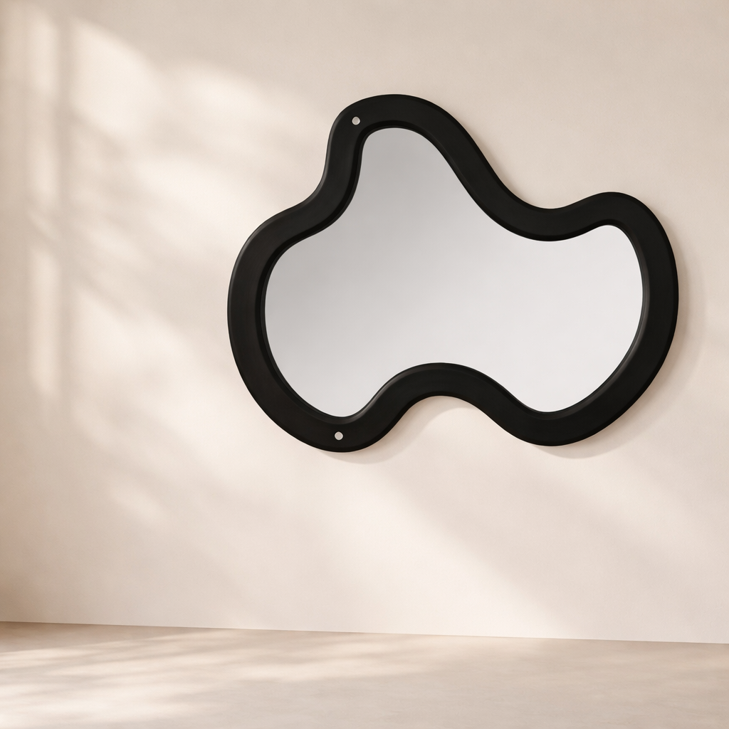 Oblique Acacia Wood Mirror