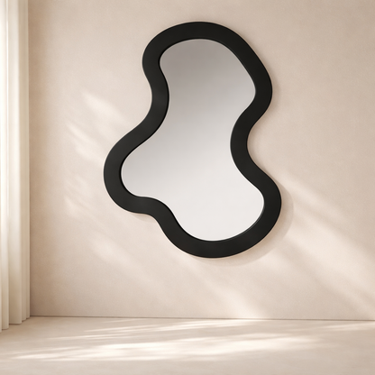 Oblique Acacia Wood Mirror