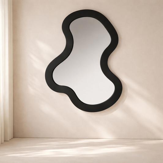 Oblique Acacia Wood Mirror