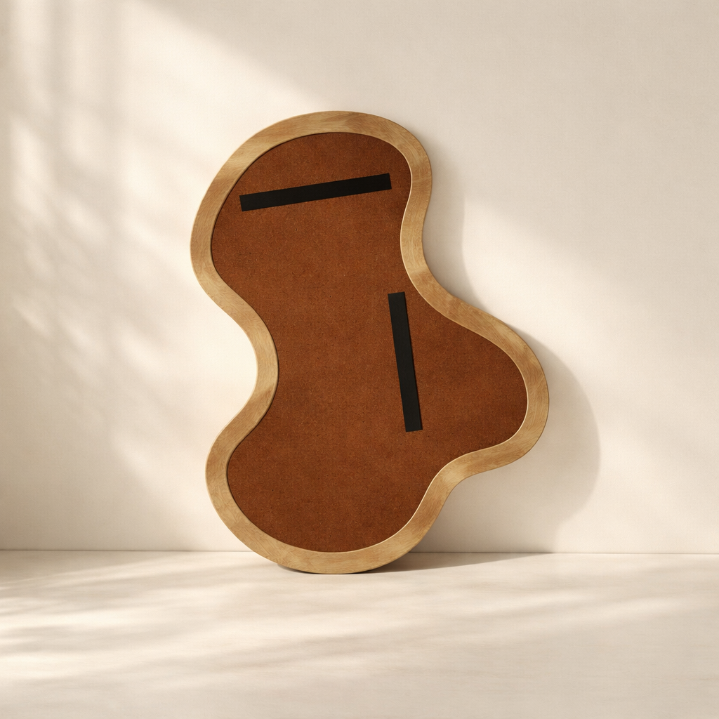 Oblique Acacia Wood Mirror