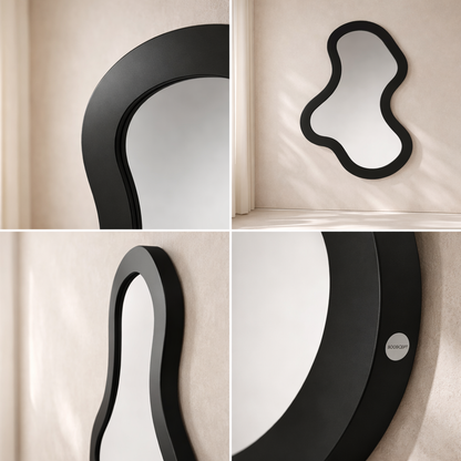 Oblique Acacia Wood Mirror