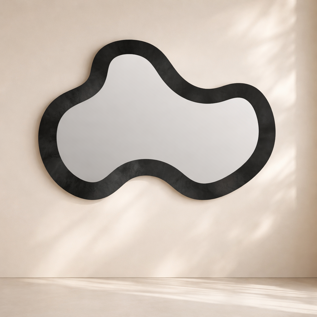 Oblique Iron Frame Mirror