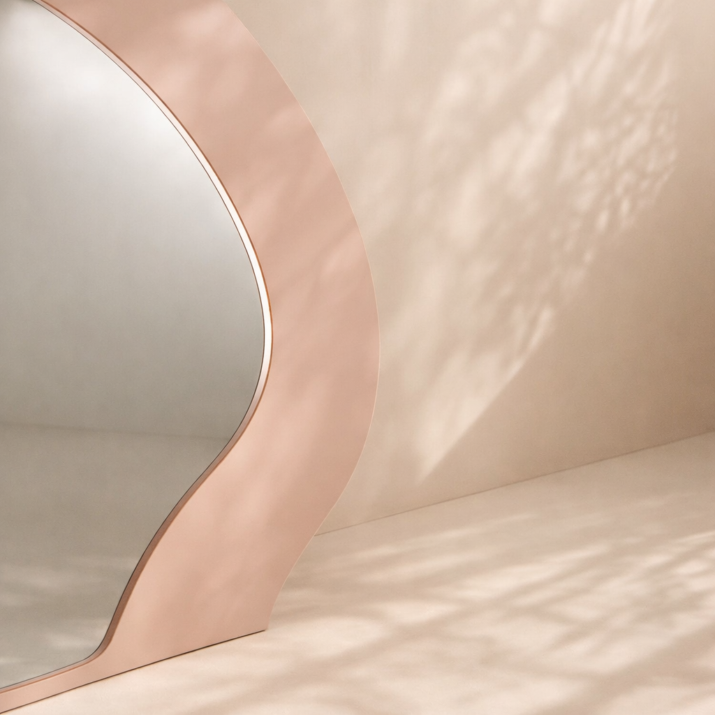 Oblique Iron Frame Mirror