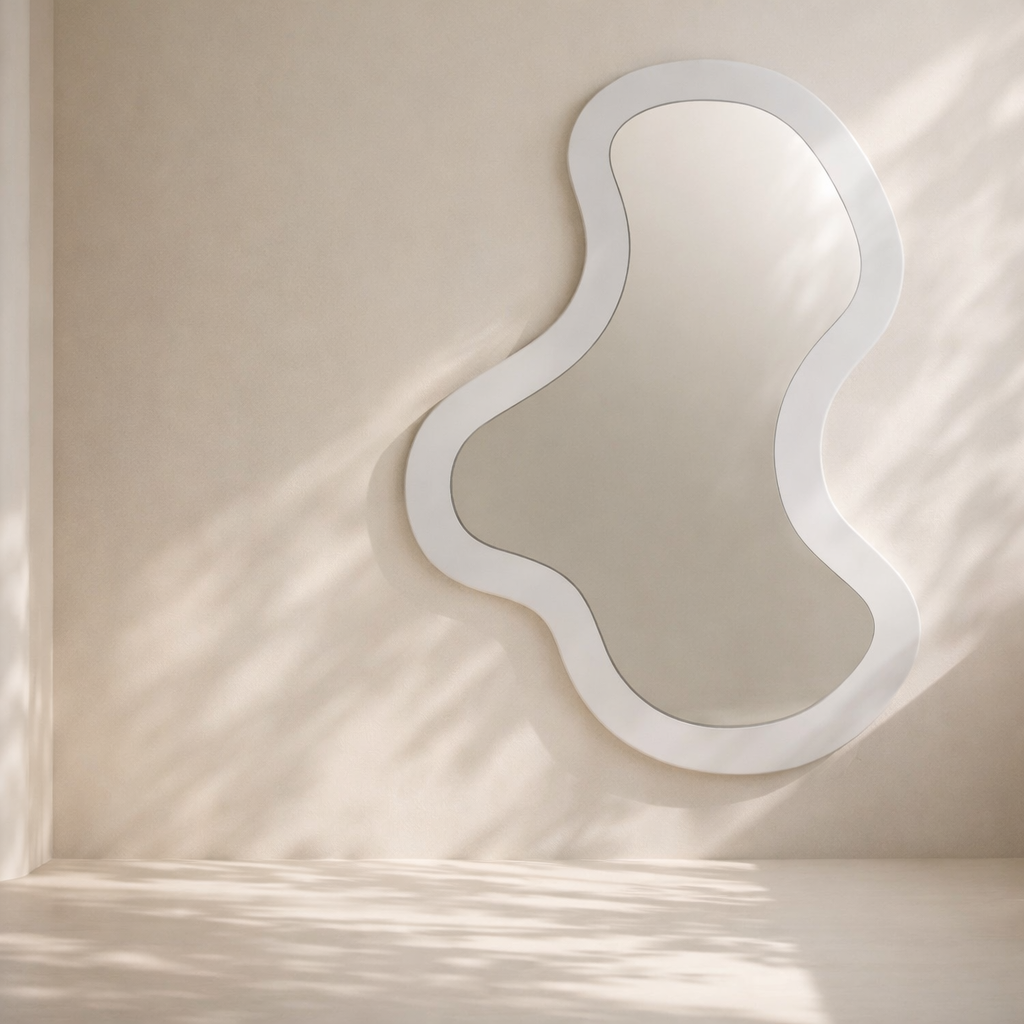 Oblique Iron Frame Mirror