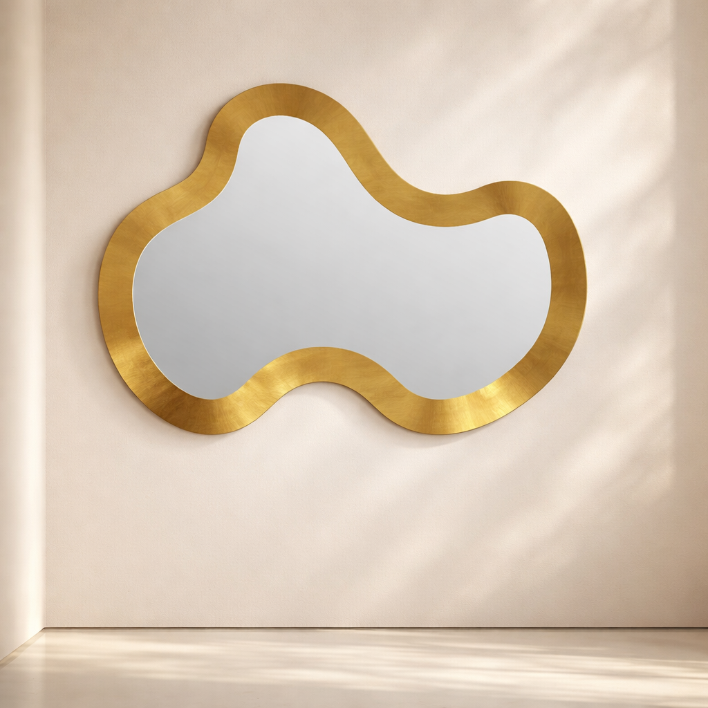Oblique Iron Frame Mirror