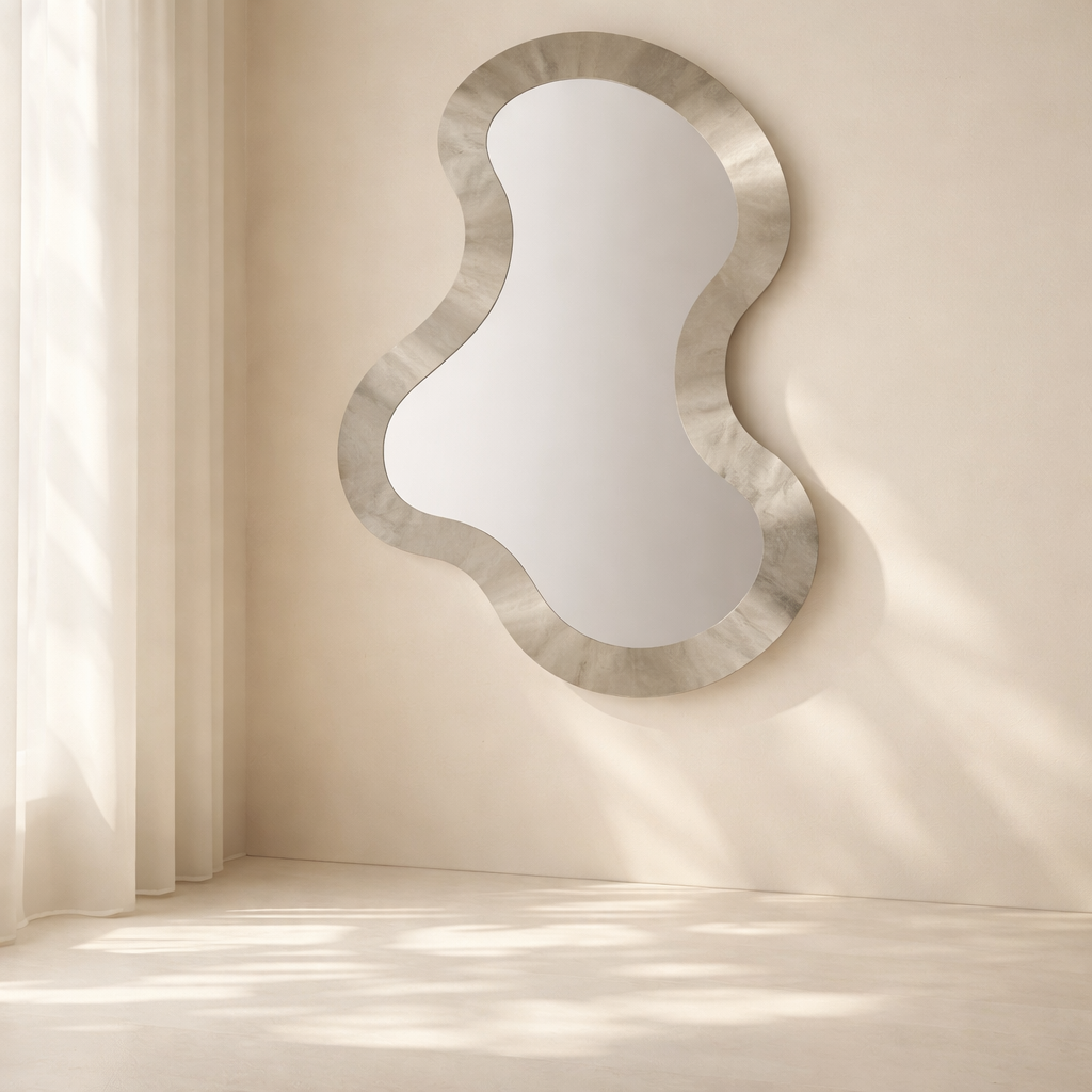 Oblique Iron Frame Mirror