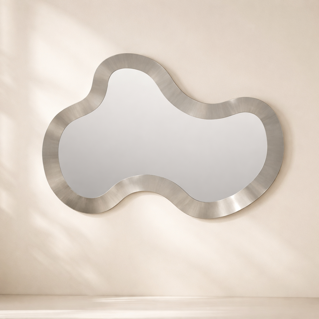 Oblique Iron Frame Mirror