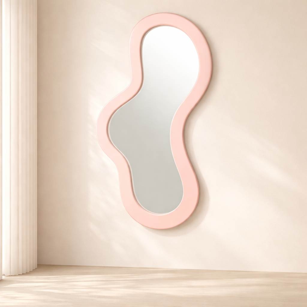 Oblique Iron Frame Mirror