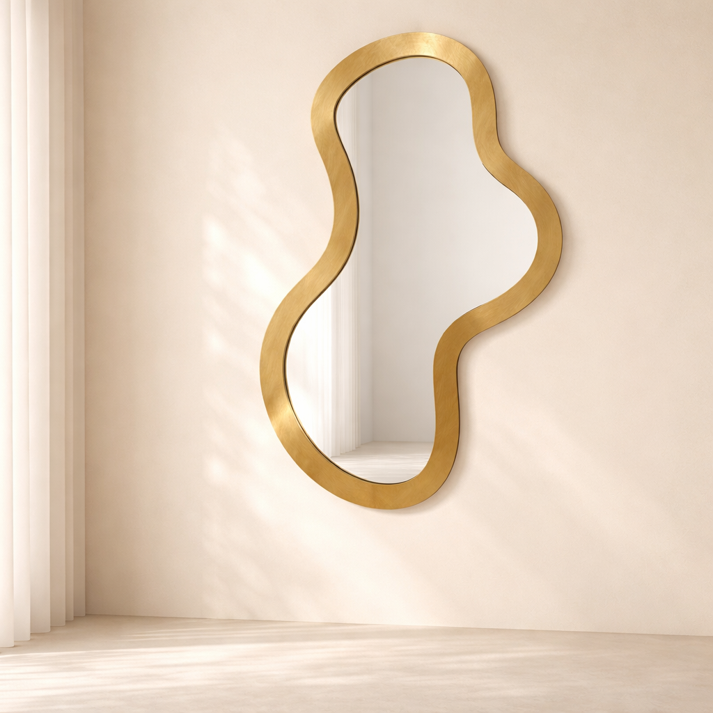 Oblique Iron Frame Mirror