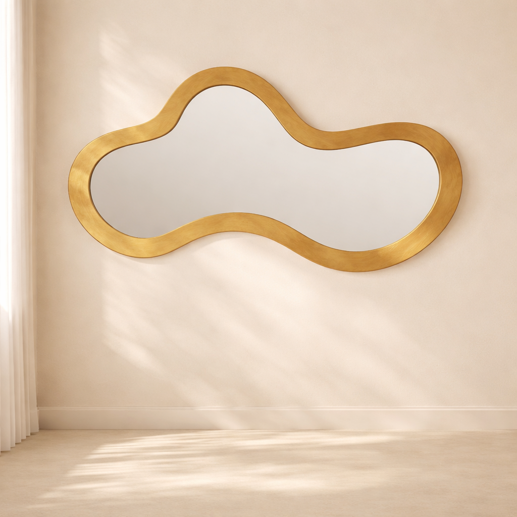 Oblique Iron Frame Mirror