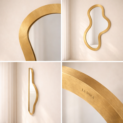 Oblique Iron Frame Mirror