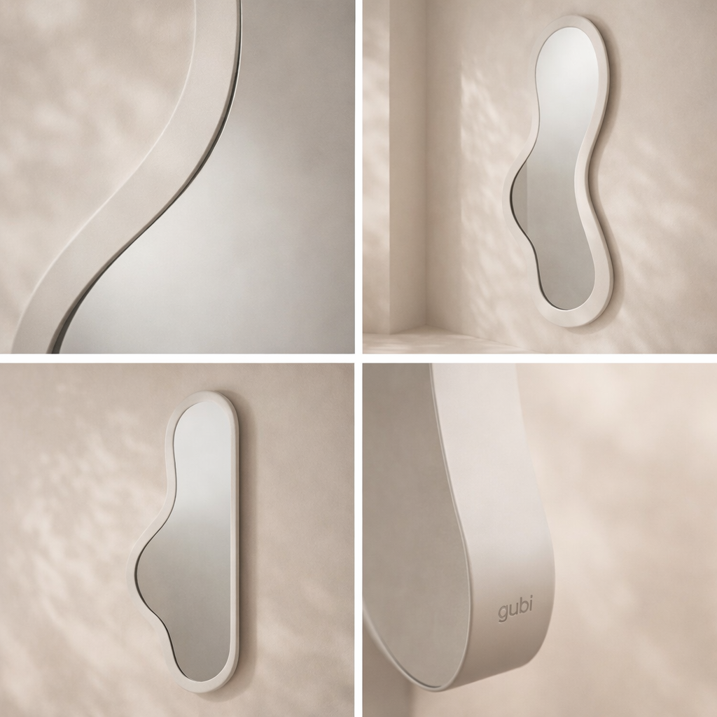 Oblique Iron Frame Mirror