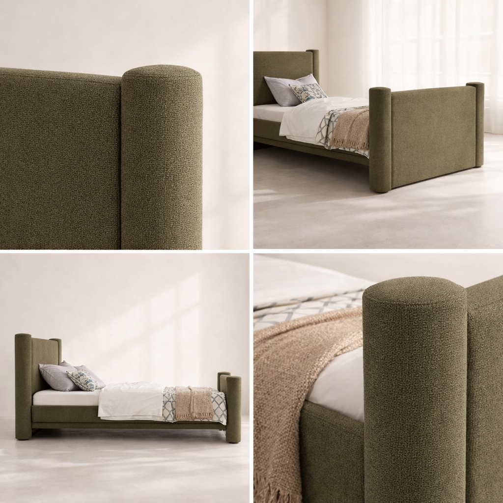 Elias Boucle Fabric Bed