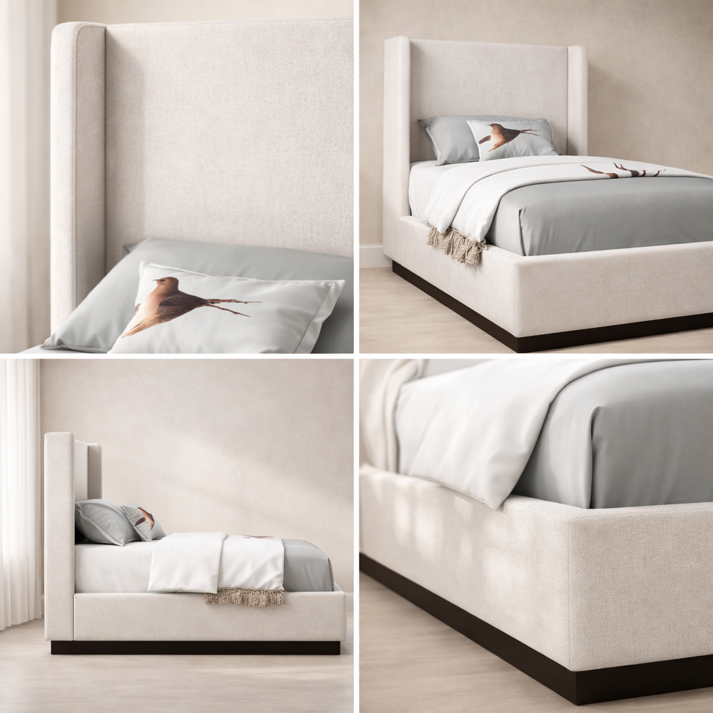 Flynn Linen Fabric Bed