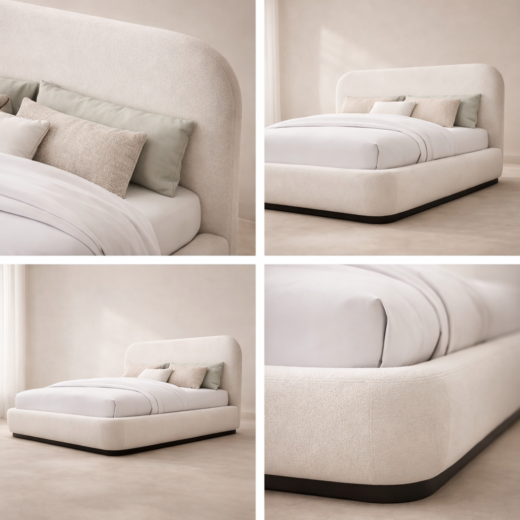 Vaughn Boucle Fabric Bed