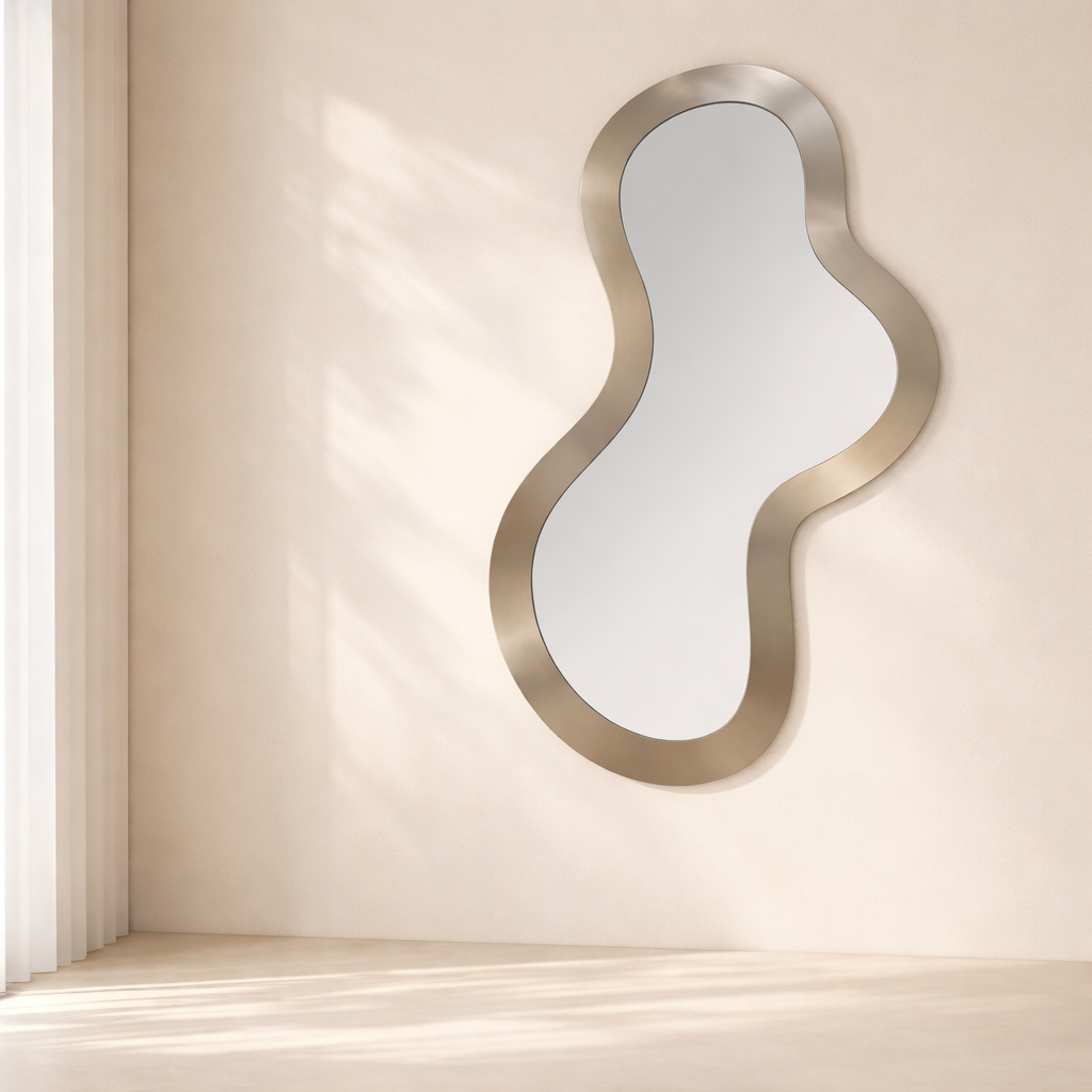 Oblique Iron Frame Mirror