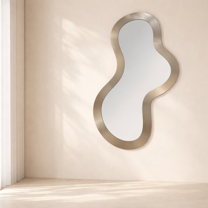 Oblique Iron Frame Mirror