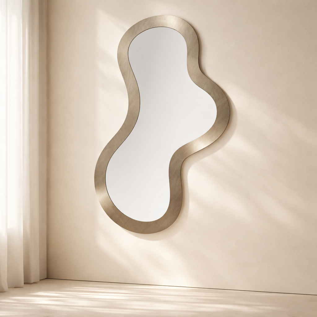 Oblique Iron Frame Mirror