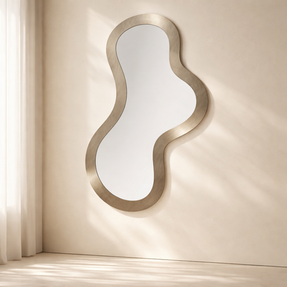 Oblique Iron Frame Mirror