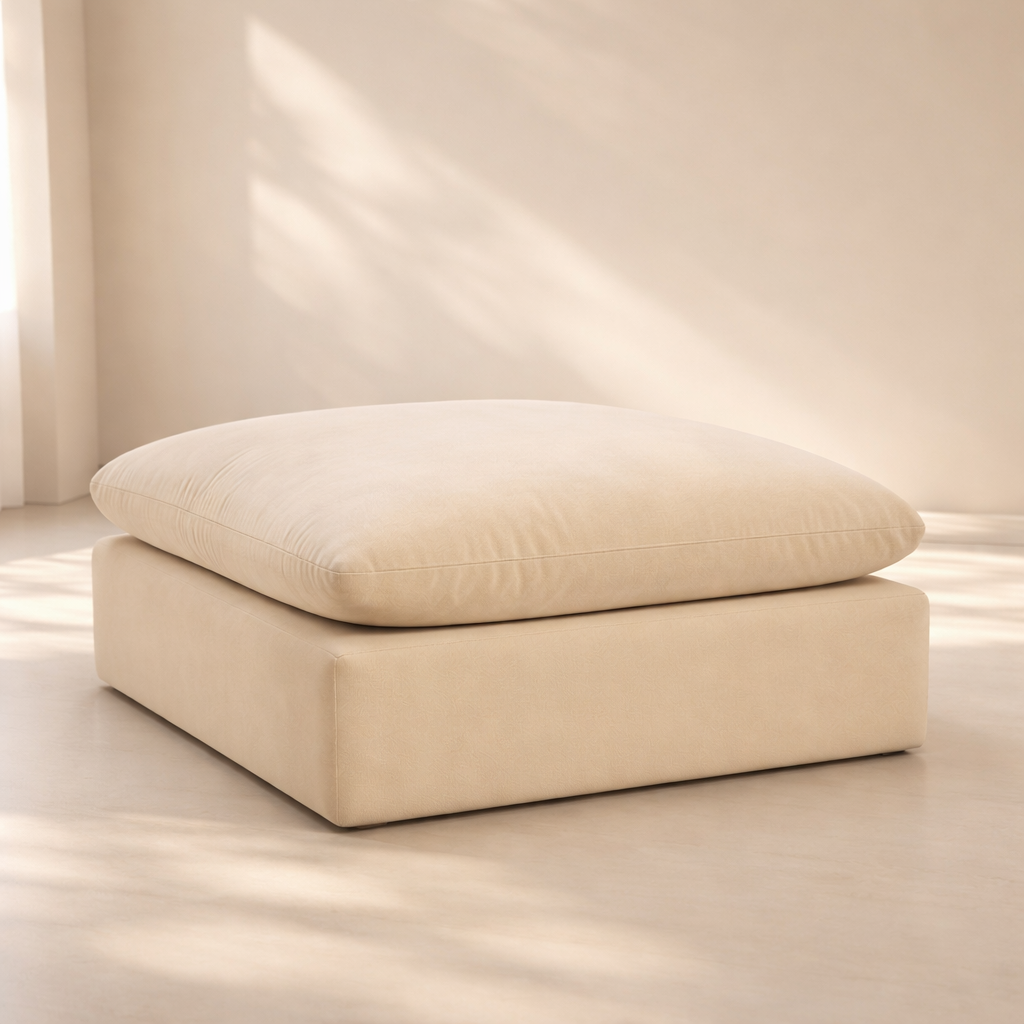 Comfy Velvet Ottoman