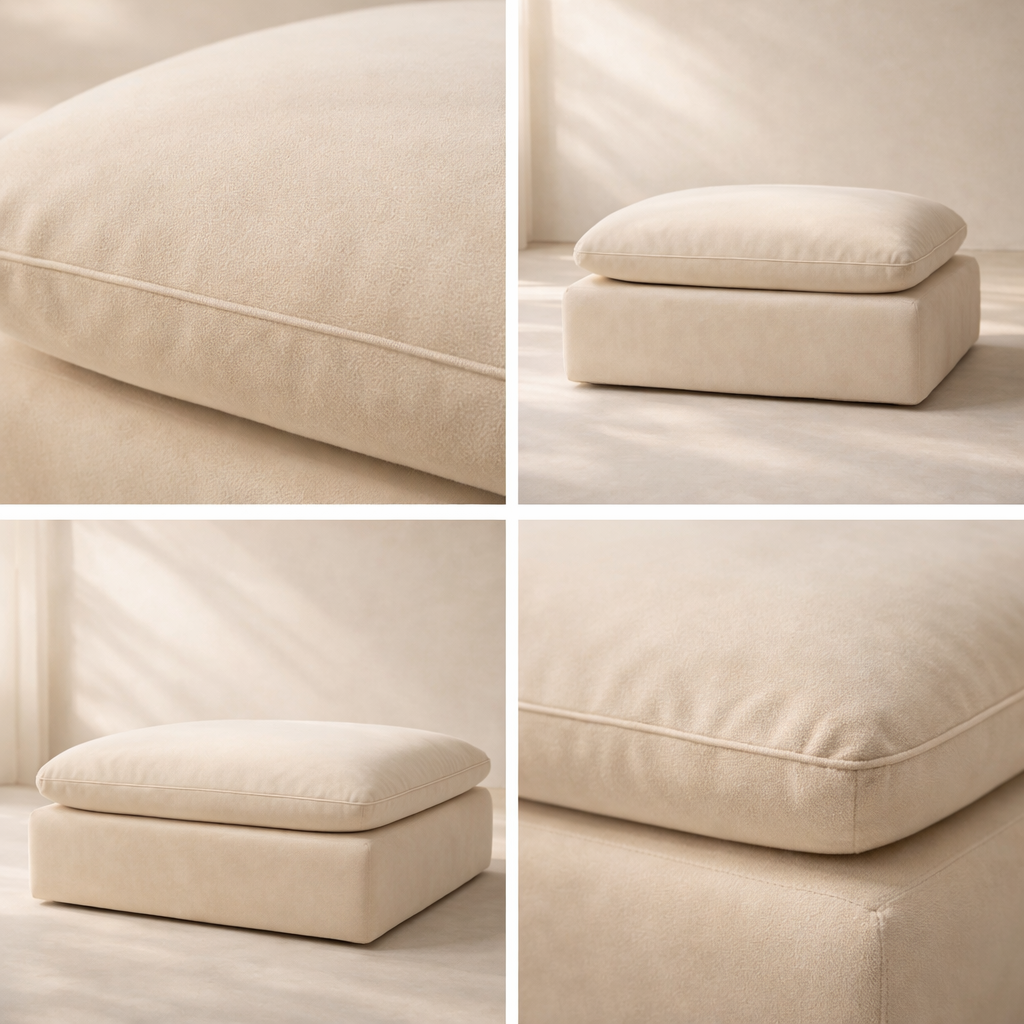 Comfy Velvet Ottoman