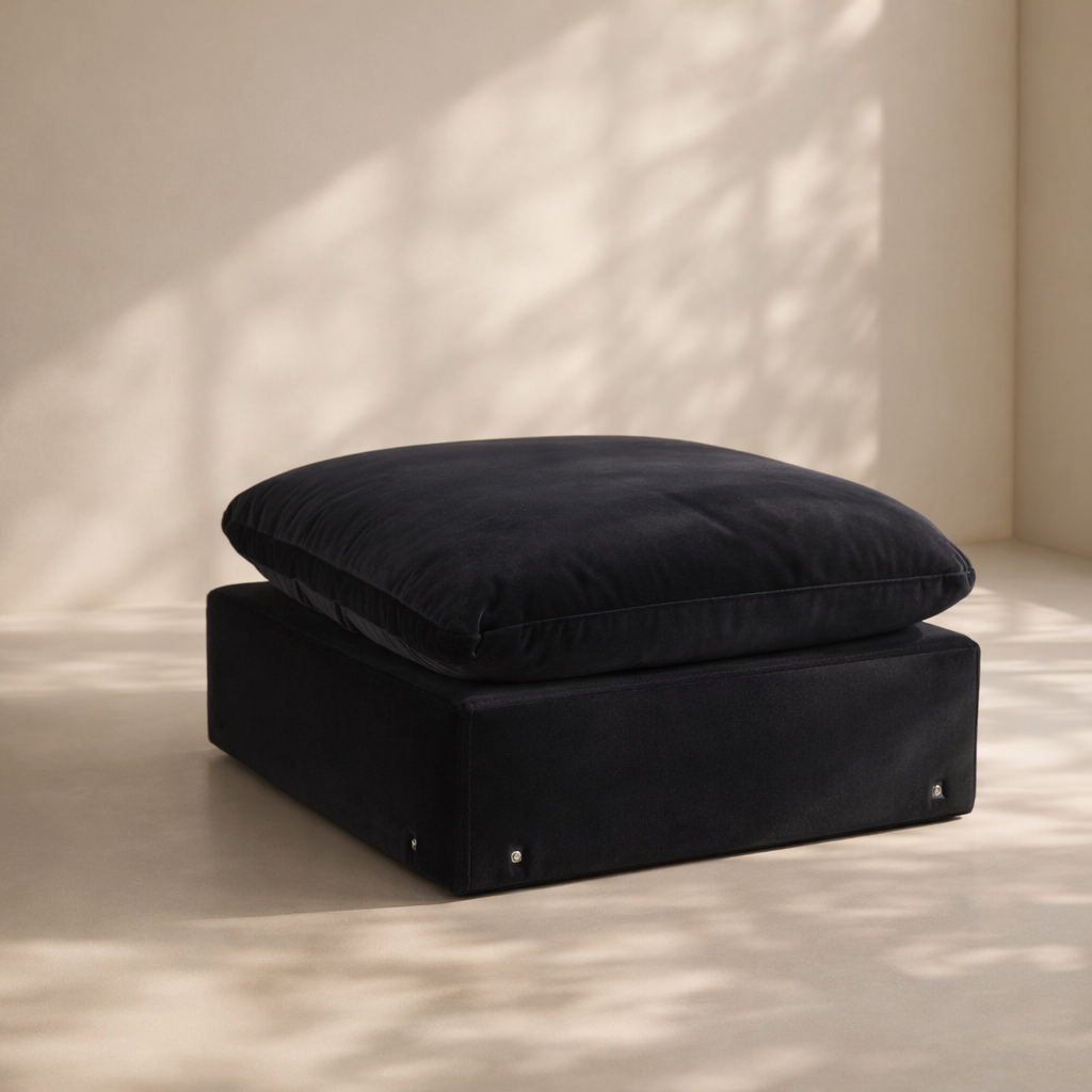Comfy Velvet Ottoman