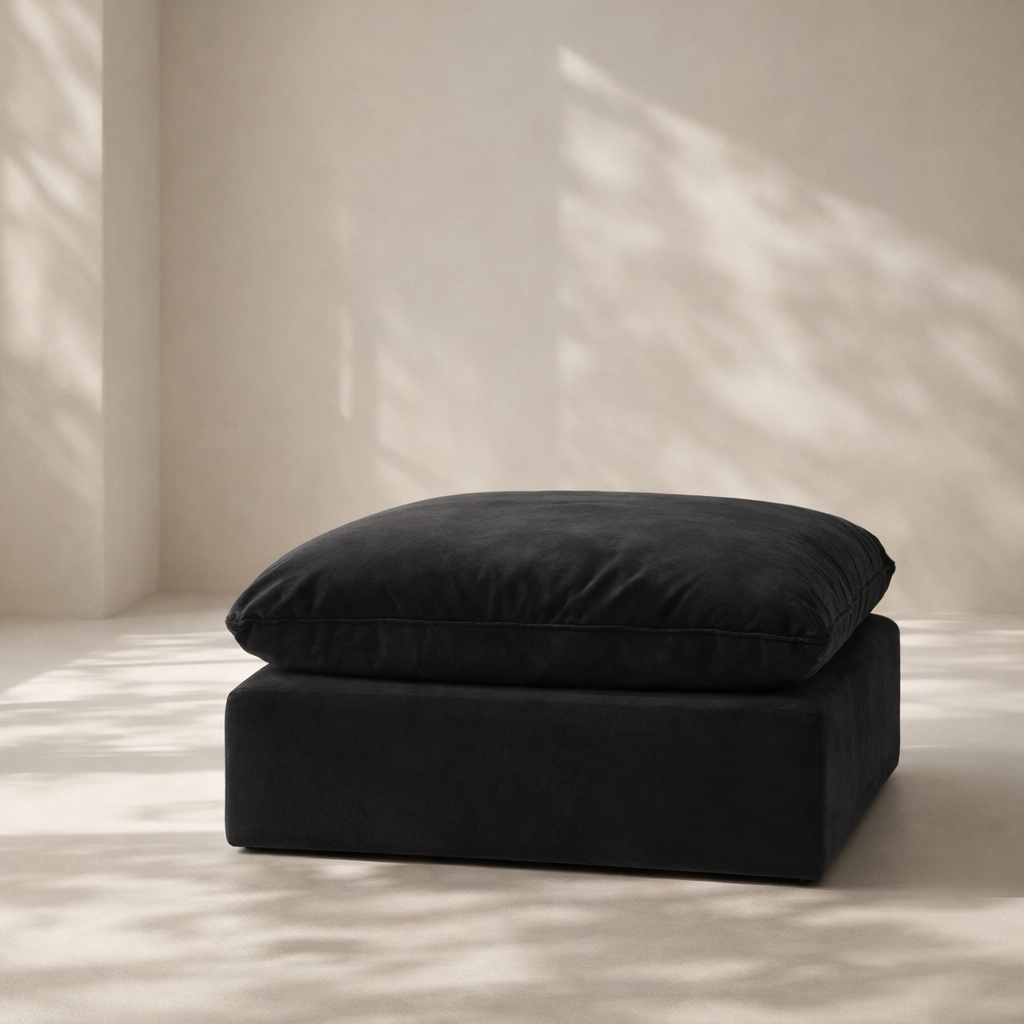 Comfy Velvet Ottoman