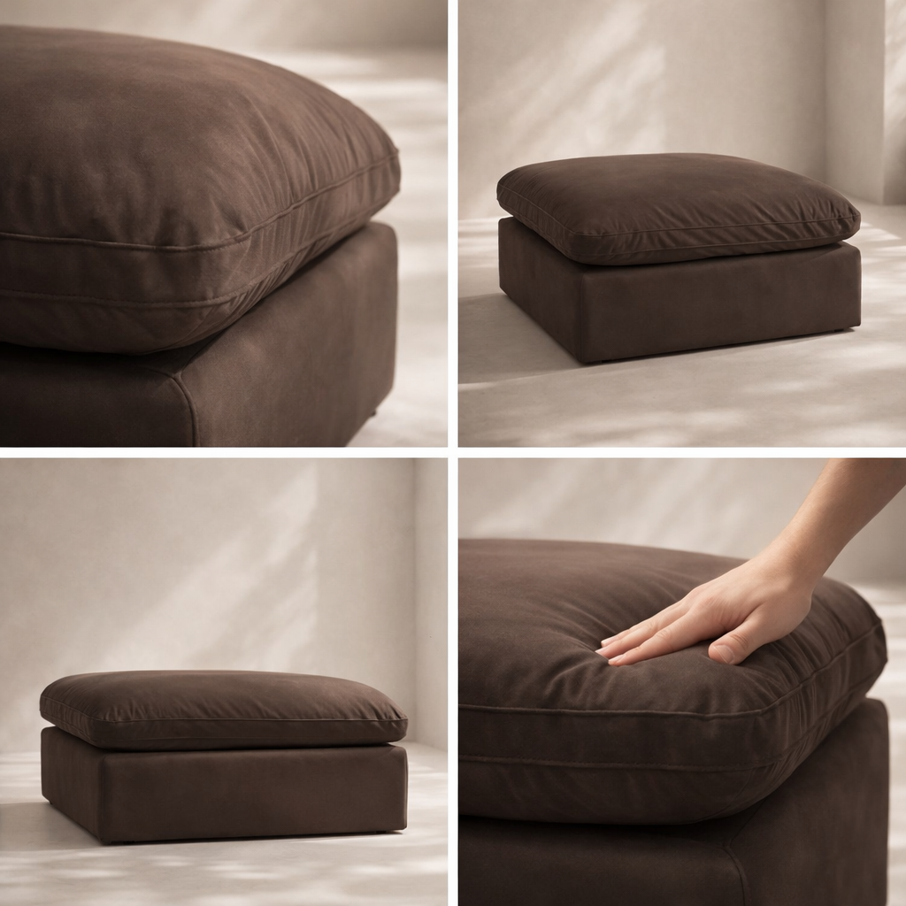 Comfy Velvet Ottoman