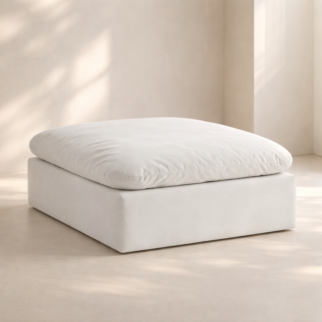 Comfy Velvet Ottoman