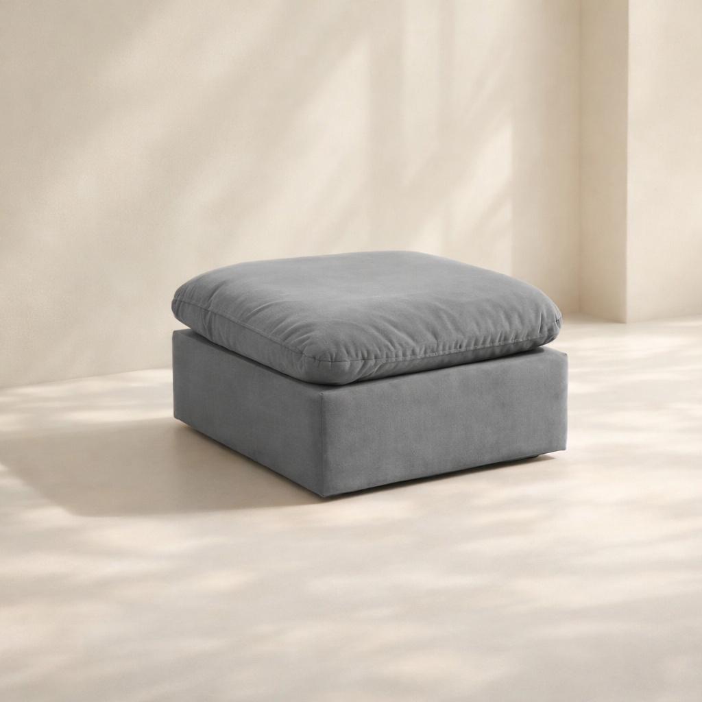Comfy Velvet Ottoman
