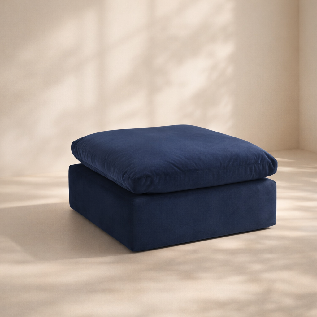 Comfy Velvet Ottoman