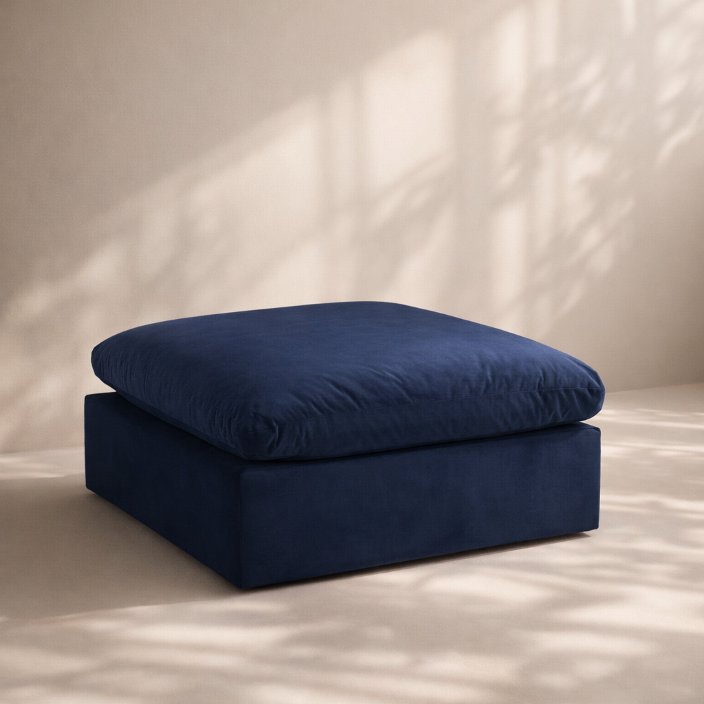 Comfy Velvet Ottoman