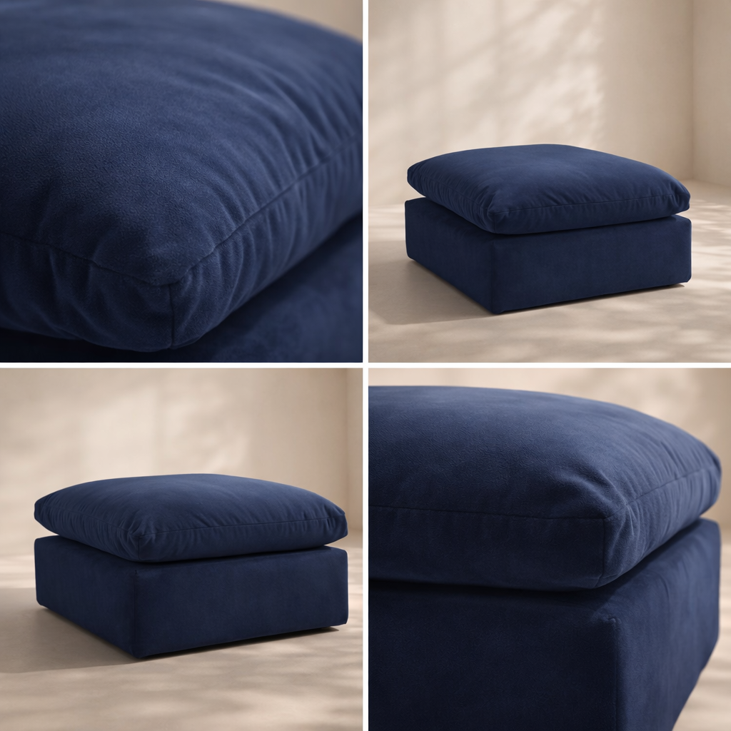 Comfy Velvet Ottoman