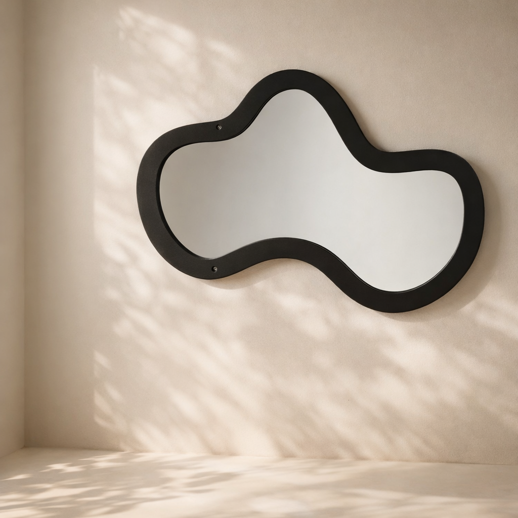 Oblique Acacia Wood Mirror