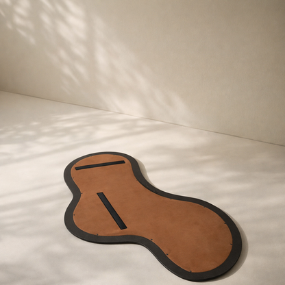 Oblique Acacia Wood Mirror