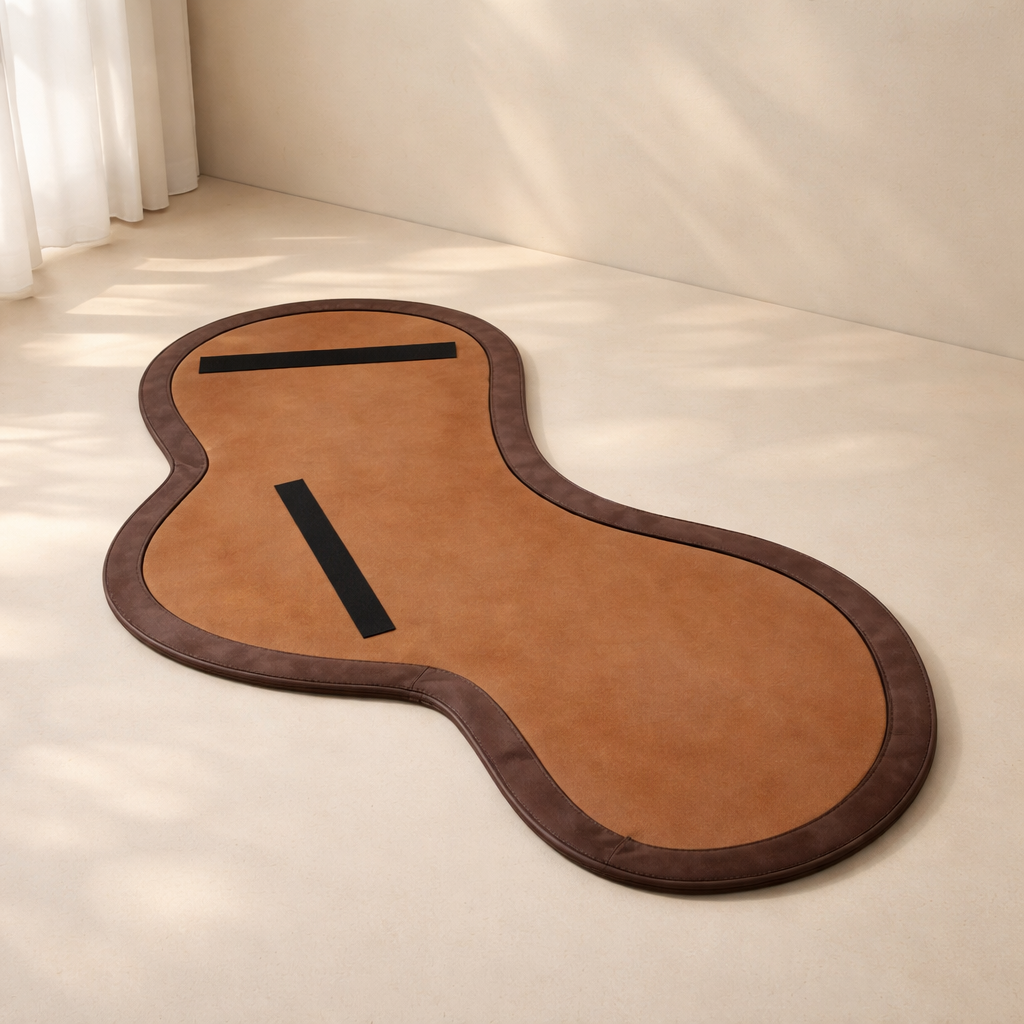 Oblique Acacia Wood Mirror