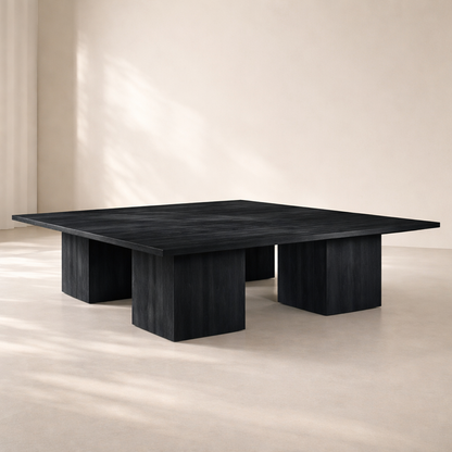 Belinda 108" Solid Wood And Oak Veneer Modular Dining Table