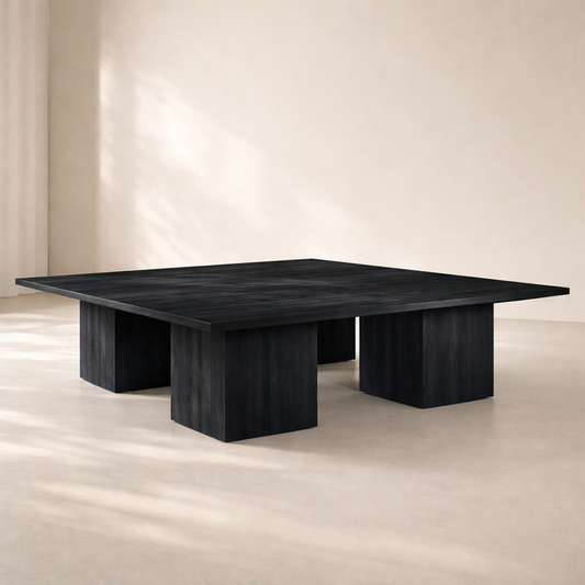 Belinda 108" Solid Wood And Oak Veneer Modular Dining Table