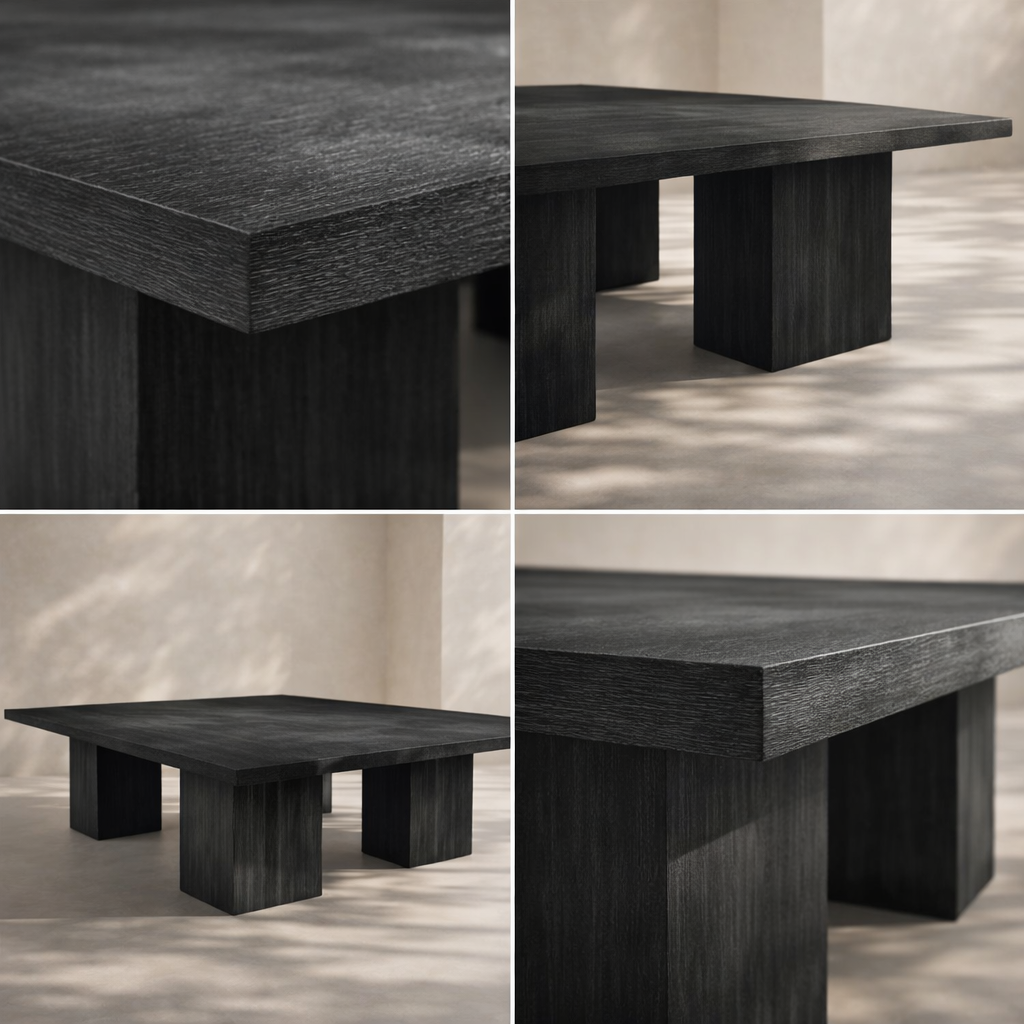 Belinda 108" Solid Wood And Oak Veneer Modular Dining Table