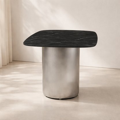 Niya Sintered Stone Top And Steel Base Dining Table