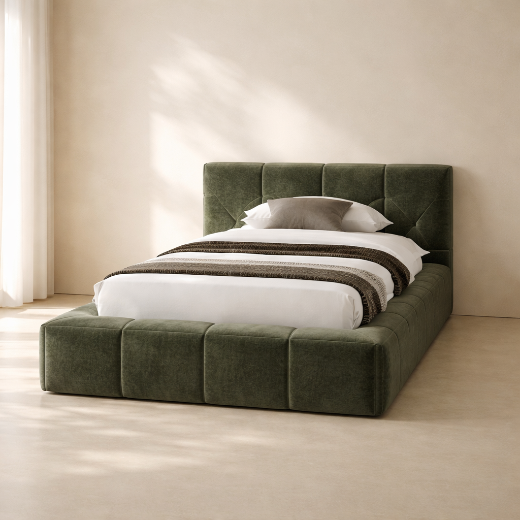 Carlin Chenille Fabric Bed