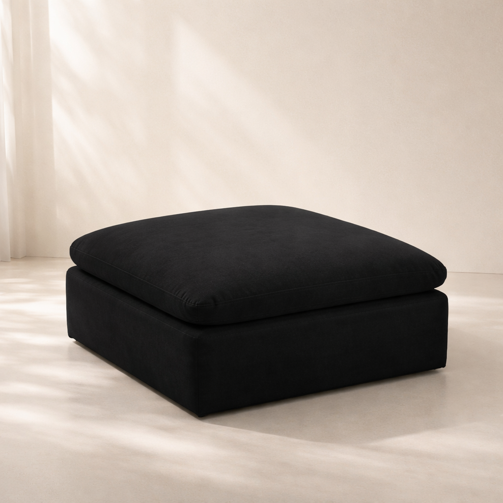 Plush Velvet Ottoman
