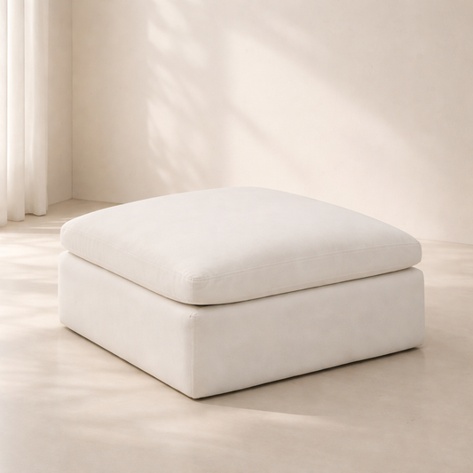 Plush Velvet Ottoman