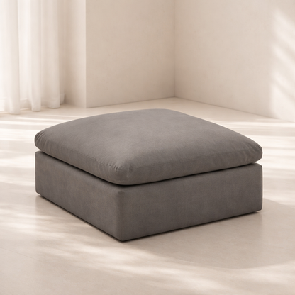 Plush Velvet Ottoman