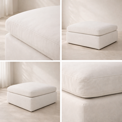 Plush Velvet Ottoman