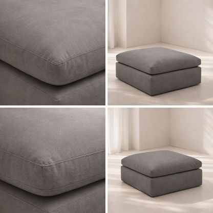 Plush Velvet Ottoman