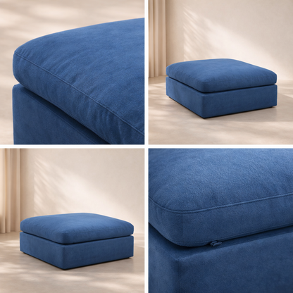 Plush Velvet Ottoman
