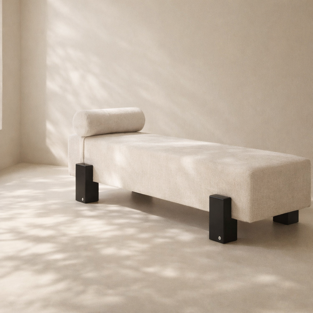 Edison Chenille Fabric Bench