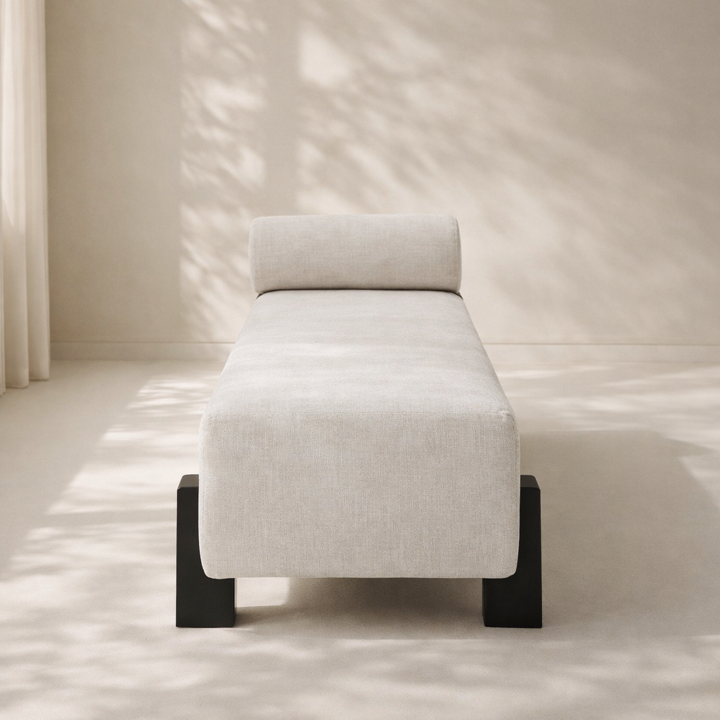 Edison Chenille Fabric Bench